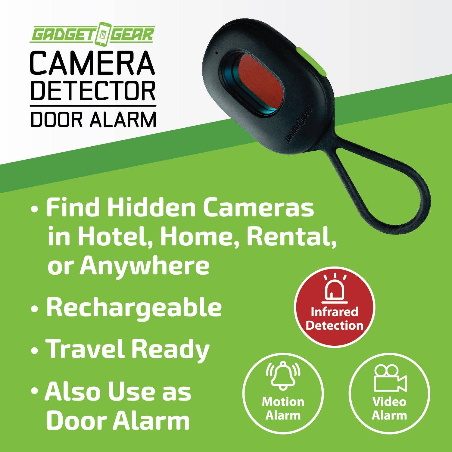 Novelty Brands - Wholesale Retailer Display - Home & Living - Gadget Gear Camera Detector Door Alarm Boxed - 6/Display1