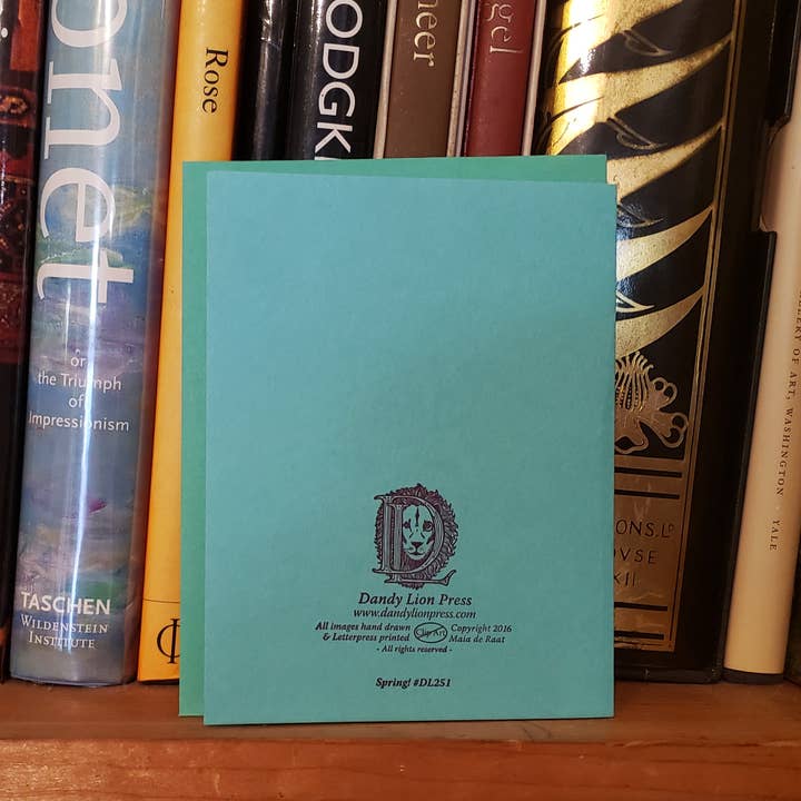 Dandy Lion Press - Wholesale Easter Card - Spring Bunnies Letterpress Card4