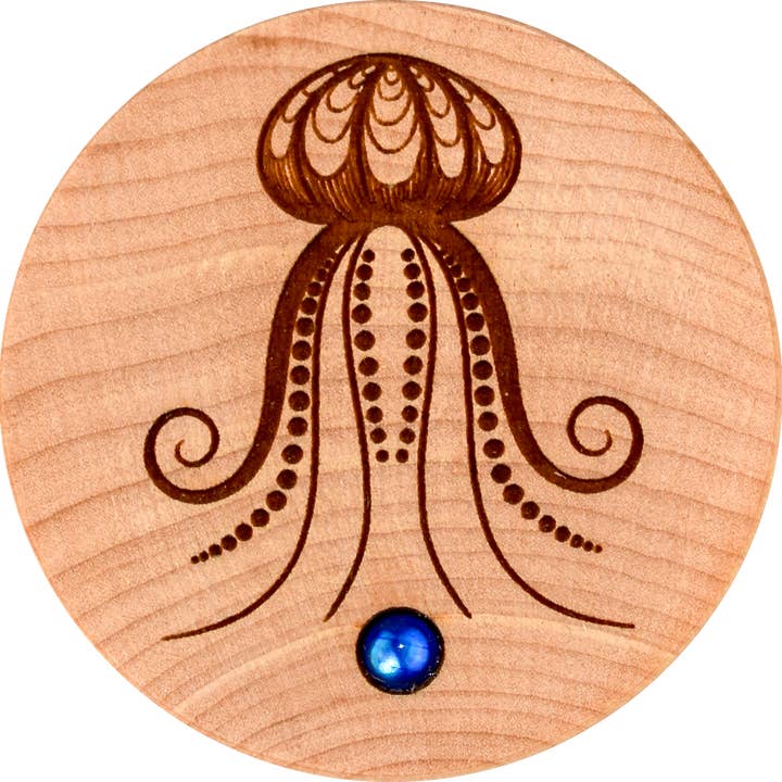 Woodcutts Inc. - Wholesale Decorative Box - Jellyfish Lapis Wood Dreambox
