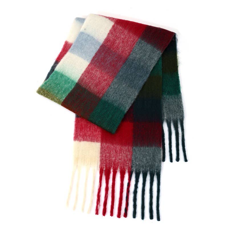 Sweetkama - Vente Écharpe – femme - Écharpe quotidienne à carreaux AC pour femmes SKAS420126