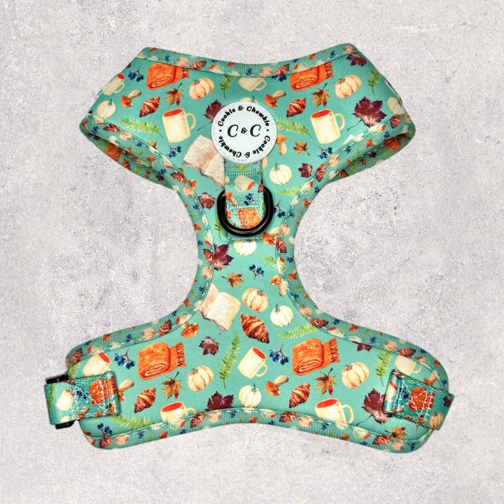 Adjustable Harness - 'Once Upon An Autumn' for wholesale by Cookie and Chewkie