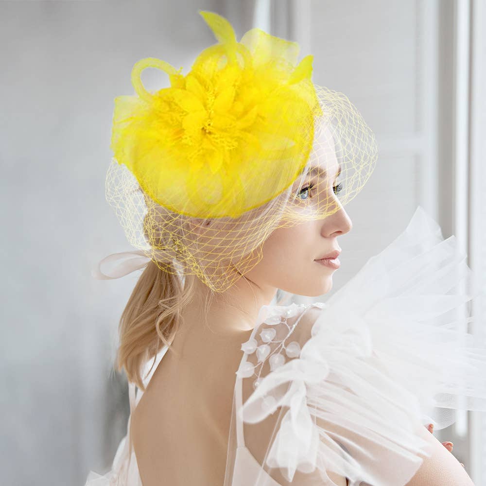 Sensibling Corp. - Wholesale Fascinator Hat - Women's - Bow Flower Feather Mesh Fascinator / Headband6