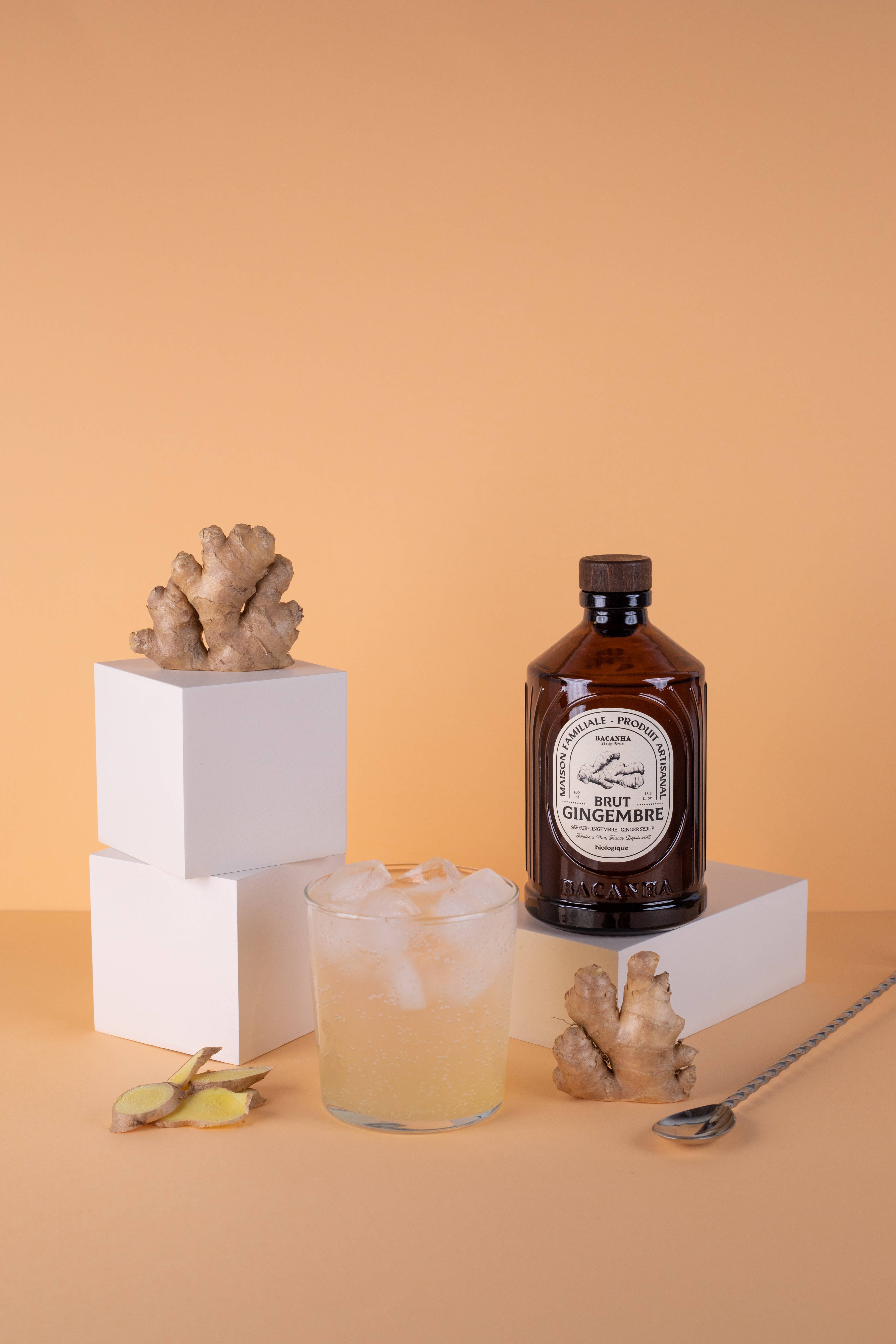 Bacanha USA - Wholesale Cocktail Mix/Syrup - Raw Ginger Syrup - Organic - 13,5 fl. oz.4