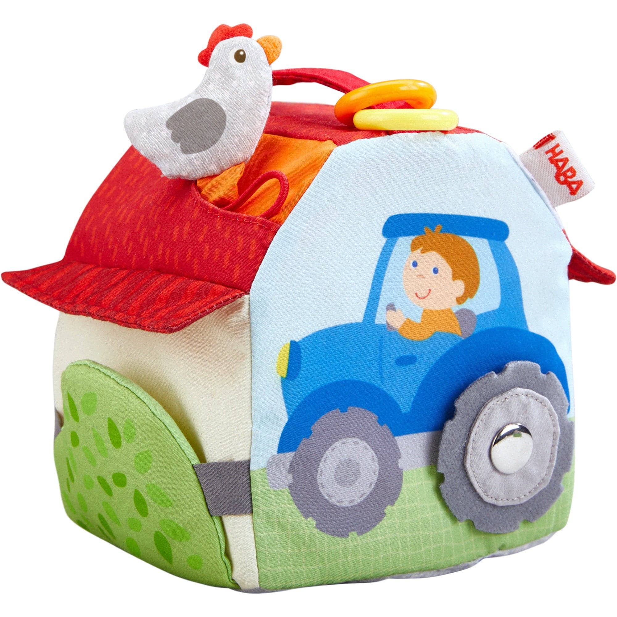 HABA USA - Wholesale Crinkle Tag Toy - Baby - Farmyard Play Cube2