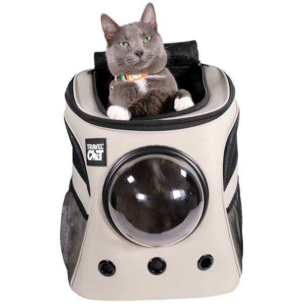 "Den fede kat" katte-rygsæk i sky - Til større katte for engroshandel hos Travel Cat Wholesale