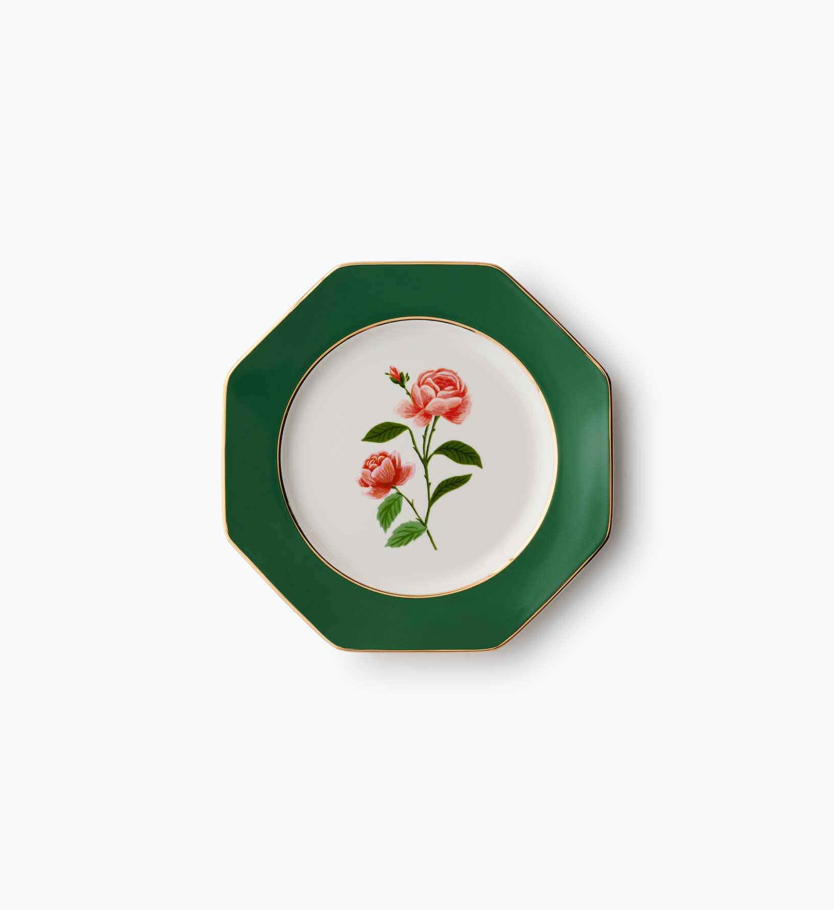 Rifle Paper Co. - Wholesale Dinner Plate - Roses Porcelain Dessert Plate Set6