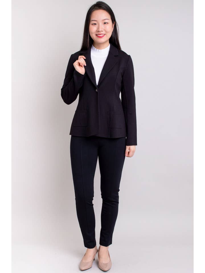Blue Sky Clothing Co LLC - Wholesale Blazer - Women's - Anders Blazer, Black, Modal5