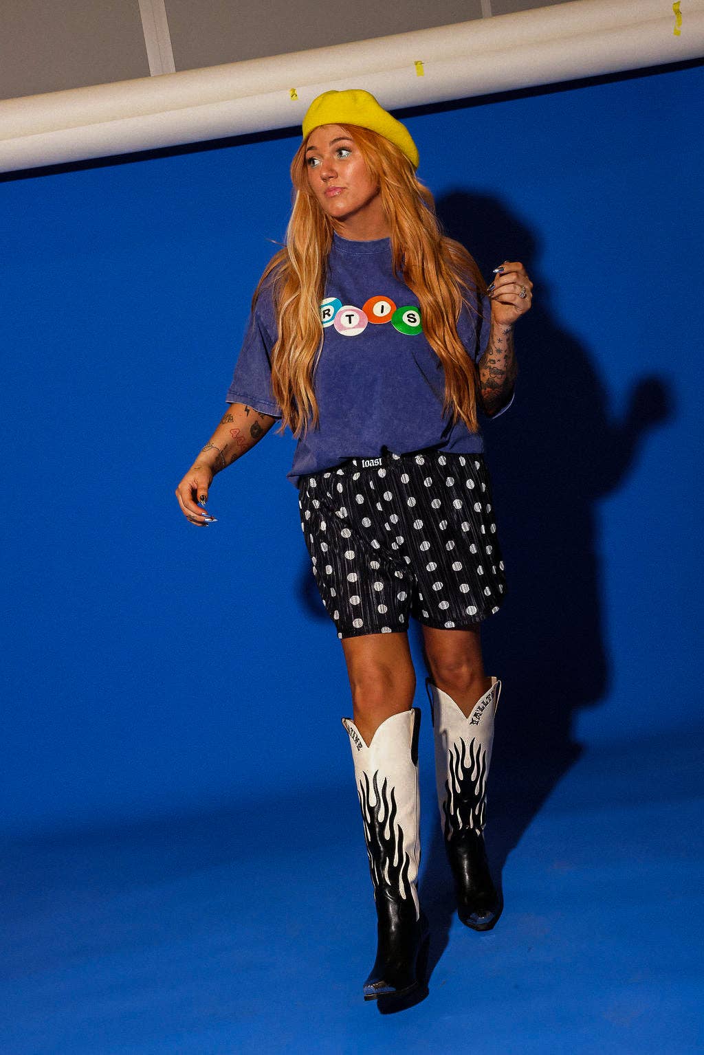 Burnt Toast - Venta al por mayor Pantalones cortos - Mujer - Pantalones Cortos Plisados de Lunares Hot Spot3