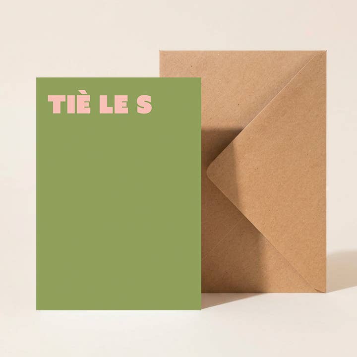 Biglietto + busta "Tiè le S" per la vendita all'ingrosso da parte di Majo Edition