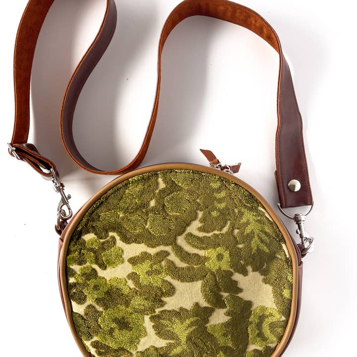 Crystalyn Kae Accessories - Venta al por mayor Bandolera - Mujer - Circle Bag - Bandolera redonda de tela vintage