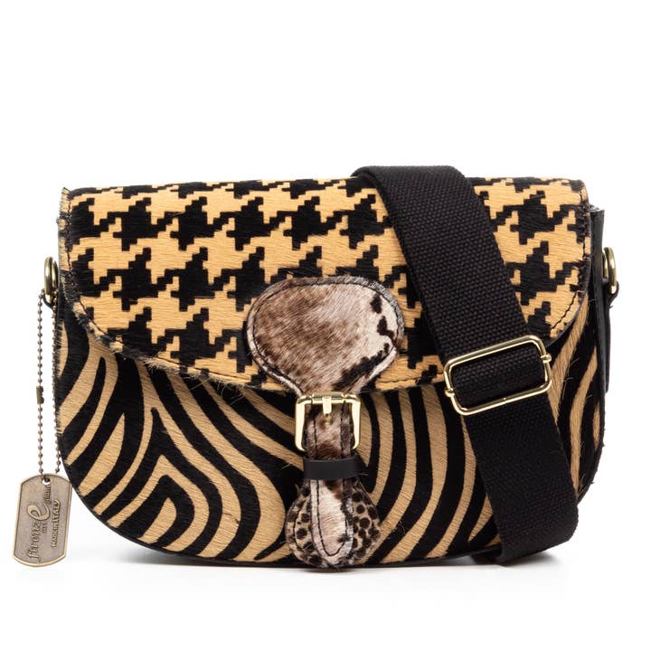 FIRENZE ARTEGIANI - Wholesale Shoulder Bag - Women's - Anghiari shoulder bag. Genuine Cavallino animal print leather.20