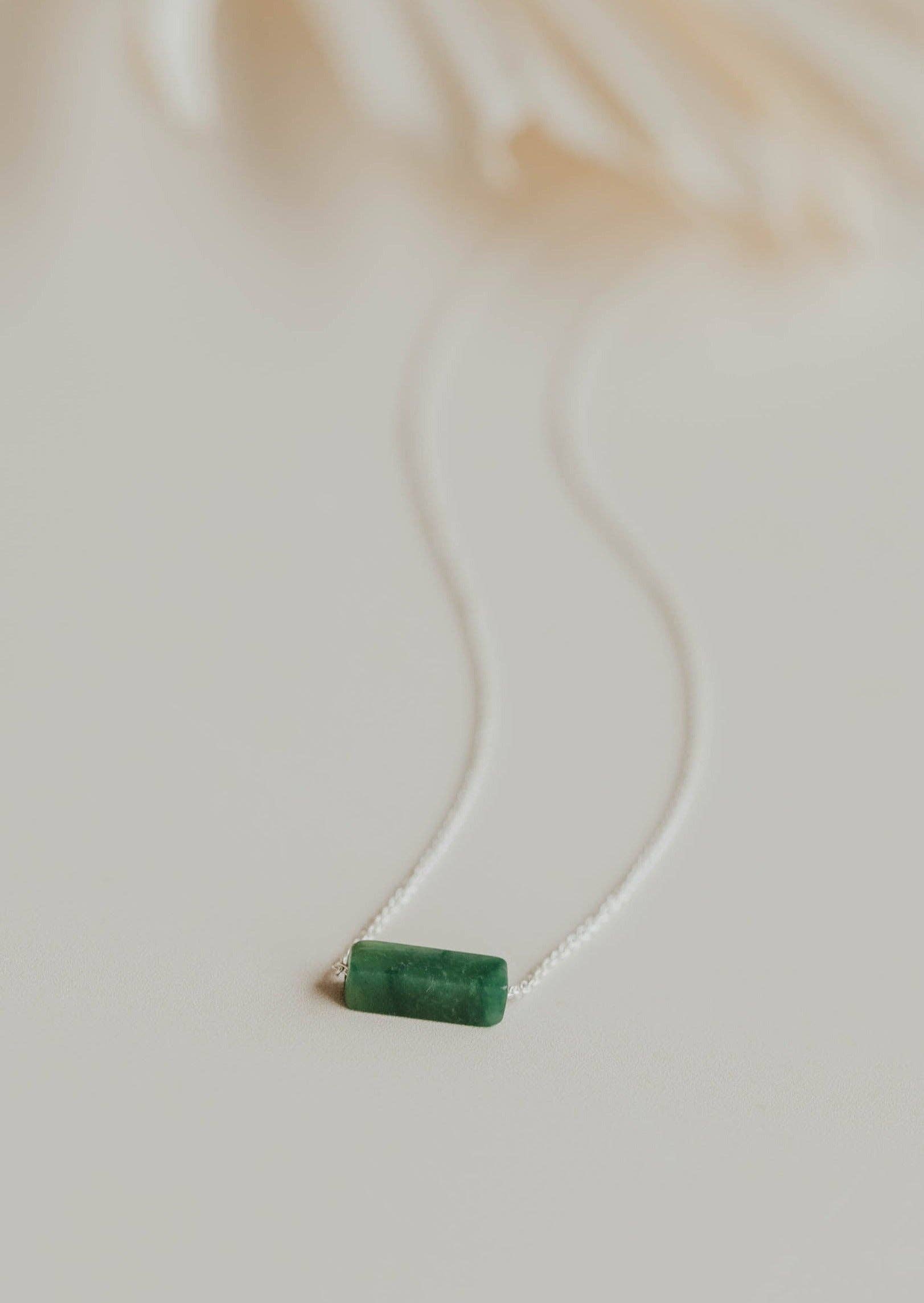 Hello Adorn - Wholesale Pendant/Charm Necklace - Moss Gemma Necklace | 14kt Gold Fill + Sterling Silver5