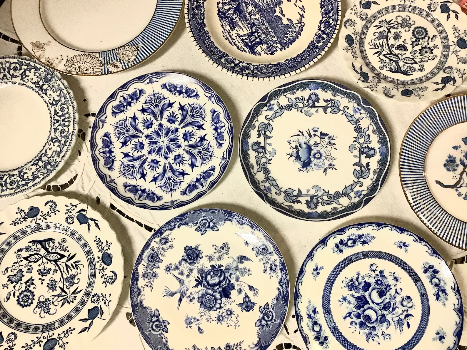 All Little Cute Things - Wholesale Salad Plate - Mismatched Blue and White Plates Salad Side, Restaurant6