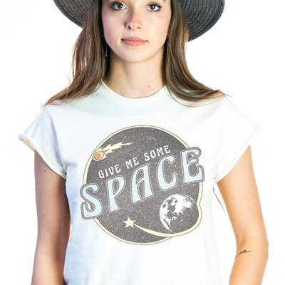 Spaced Out Burnout Tee for wholesale by Mamie Ruth