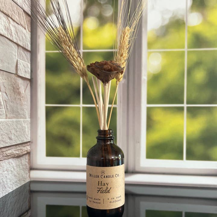 Hay Field Reed Diffuser for wholesale by Miller Candle Co.
