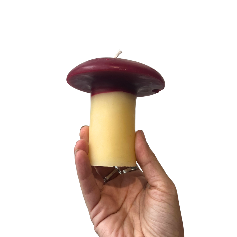 Freedom Rocks - Venta al por mayor Velas de diseño llamativo - Vela grande de cera de abejas con forma de hongo de 4 pulgadas de alto10