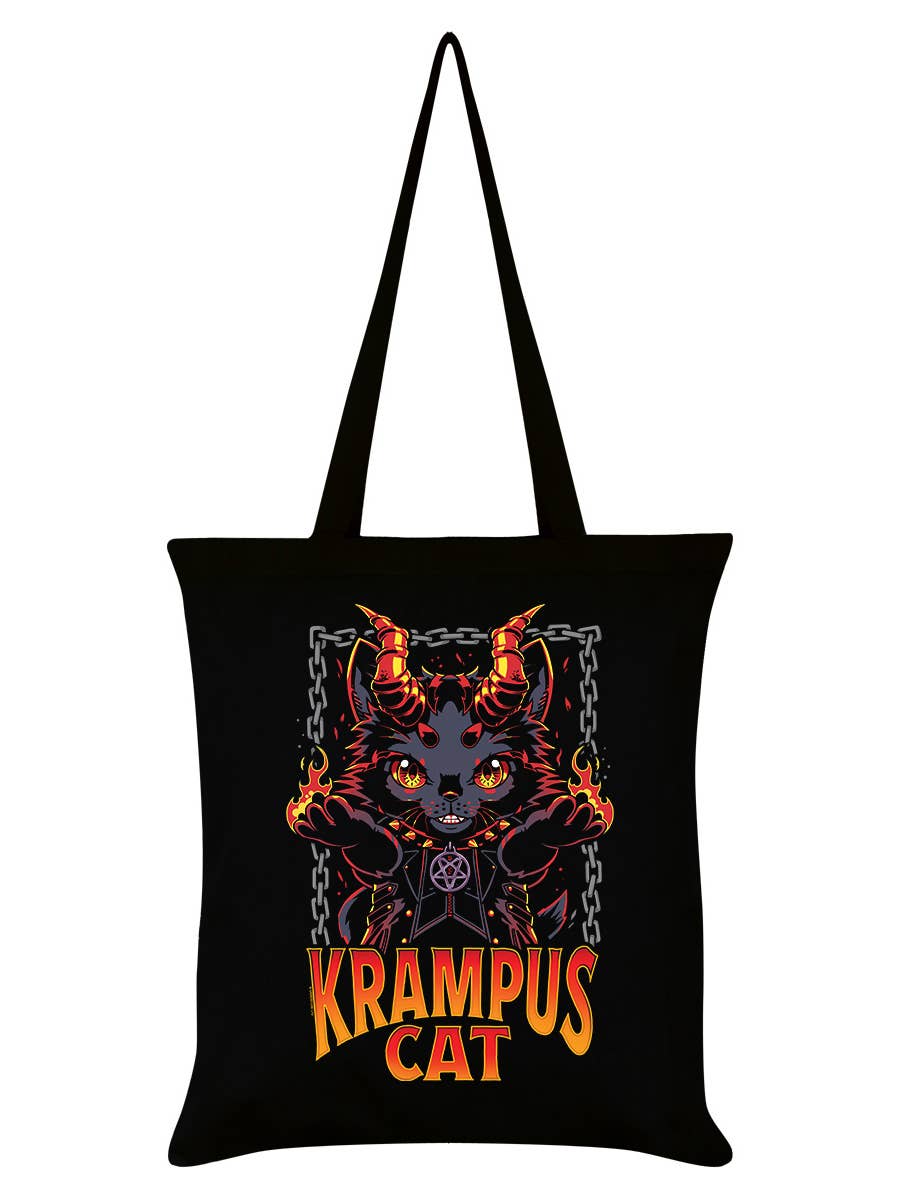Grindstore – wholesale Tote bag – Unisex – Krampus Cat Black Tote Bag0