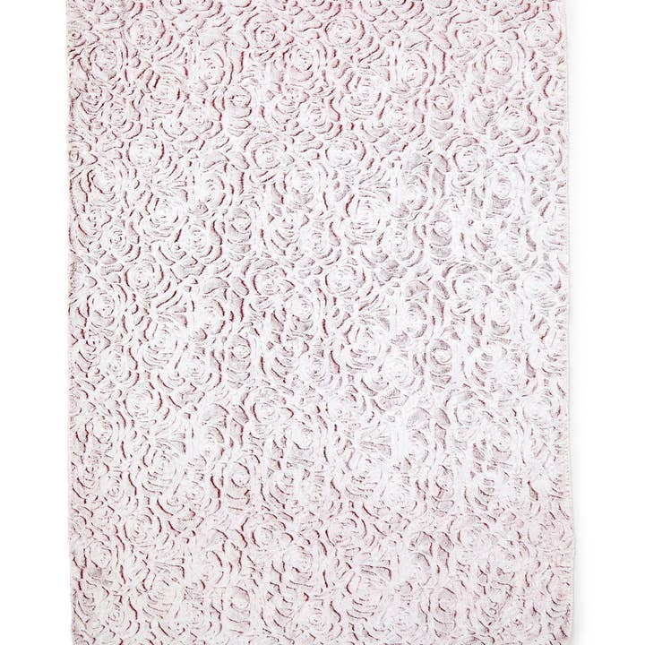 Duke Imports - Wholesale Throw Blanket - "Rose" Faux Fur Plush Throw Blanket - 50"x70"3