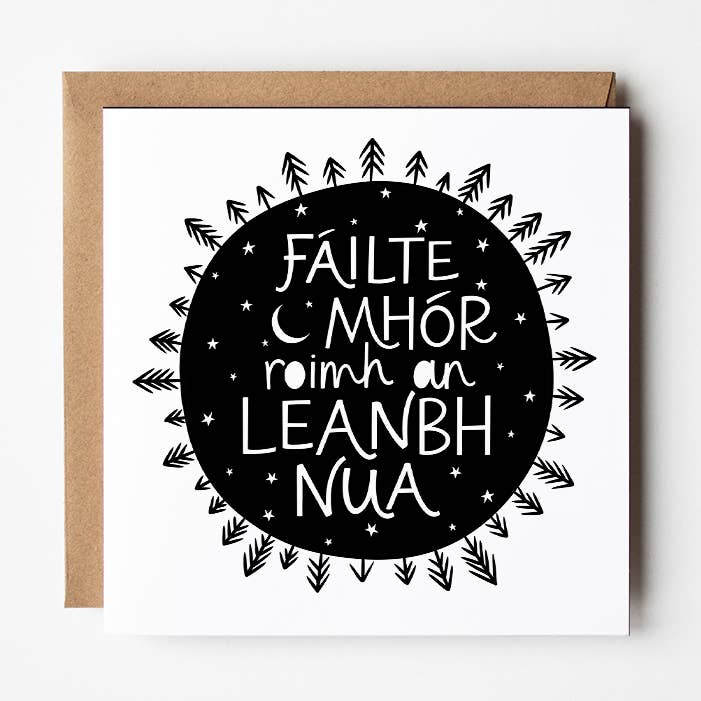 Fáilte mhór roimh an leanbh nua - Irish - Baby card for wholesale by Once upon a Dandelion