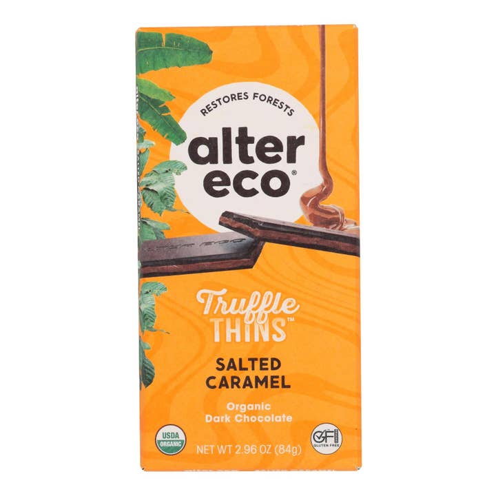 Ware Spark - Wholesale Chocolate Bar - Alter Eco - Trfl Thin Salt Caramel - Case Of 12-2.96 Oz
