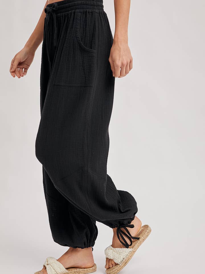 Bluivy - Wholesale Pants - Women's - JOGGER HAREM DRAWSTRING PANTS2