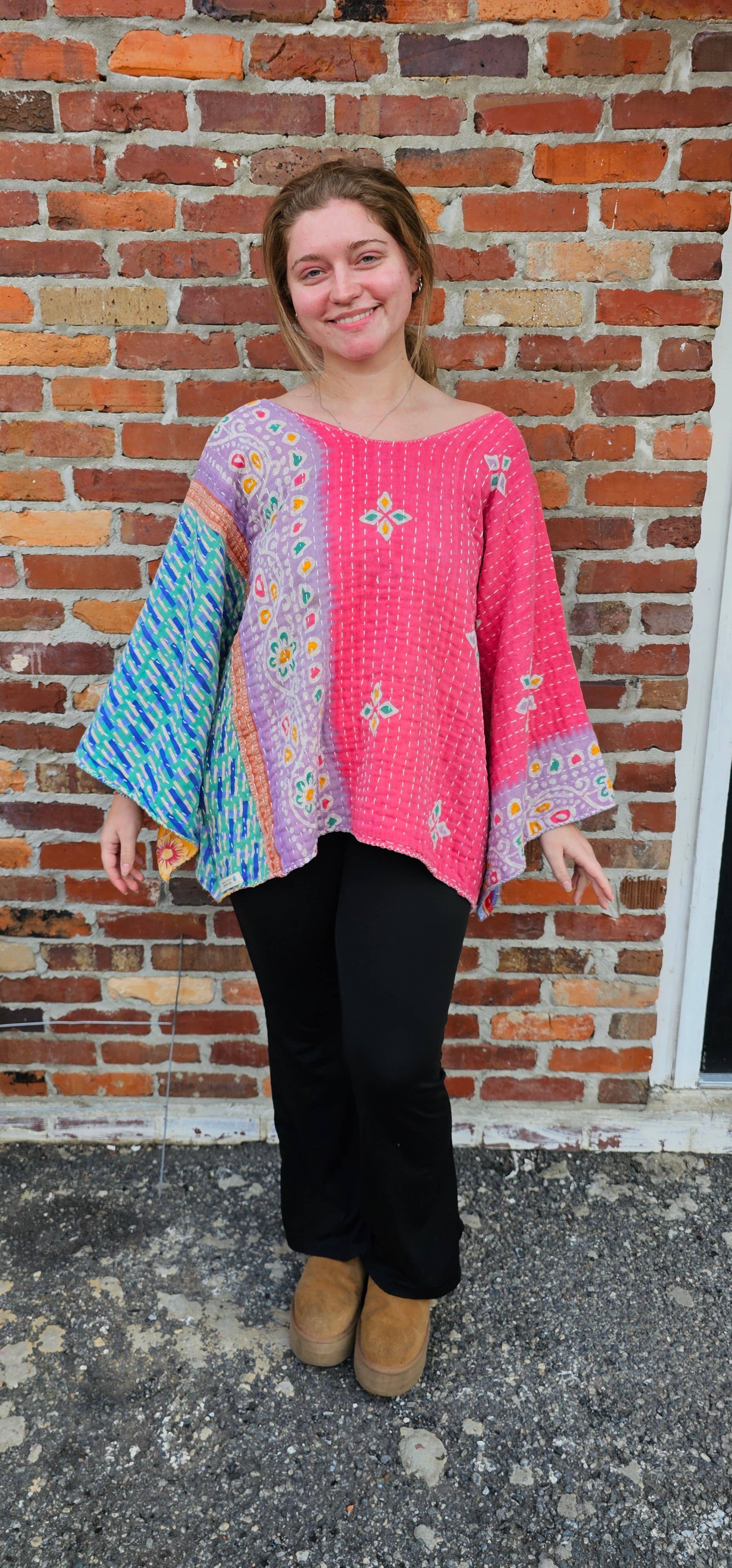 Little Hippie Chick - Wholesale Tunic - Women's - Free Spirit Kantha Top3