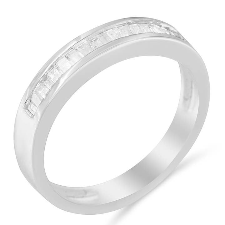 .925 Sterling Silver Diamond Stackable Wedding Ring (1/3ct) for wholesale by Infinite Jewels