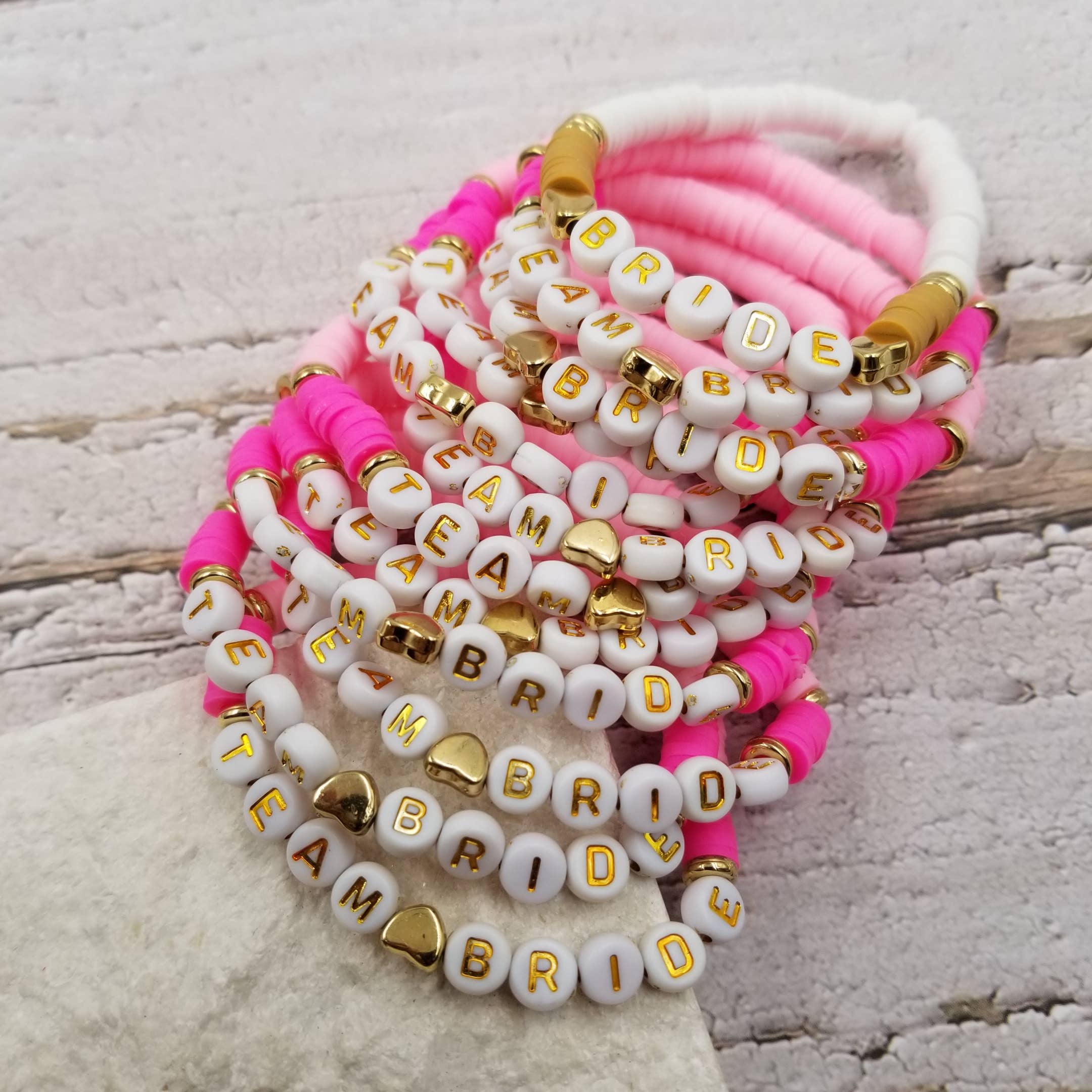 Treasure Wholesale - Wholesale Jewelry Set - Wedding Bride Bridesmaid Clay Bracelet Set Of 120