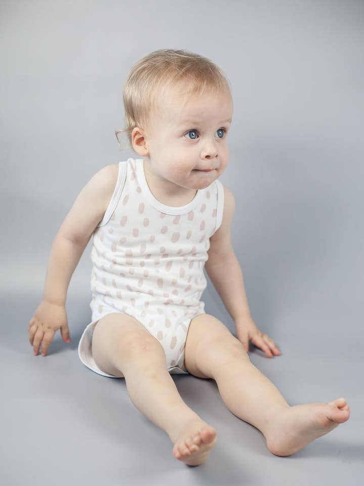 Kit & Cradle - Wholesale Bodysuit (non-footed) – Baby - Singlet Bodysuit - Blush Cheetah3