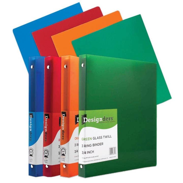 JAM School Set, Heavy Folders (4) & 0.75in Binders (4) for wholesale by JAM PAPER
