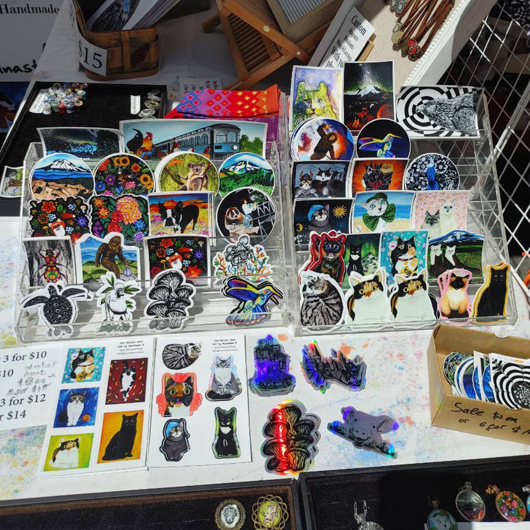 MeerCatArt - Vente Autocollants pour téléphone et ordinateur portable - Autocollant en vinyle Chats Vikings2