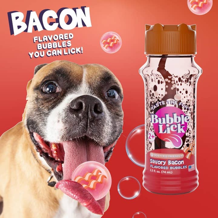 Toysmith - Wholesale Pet Treats - Dog - BubbleLickâ„¢ Pets Maple Bacon