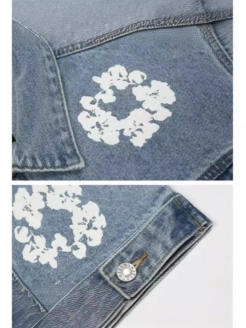 SALINA TRADING INC - Wholesale Top & Pant Set (NOT Loungewear) - Men's - Graffiti Print Denim Jacket And Jeans Set For Men7