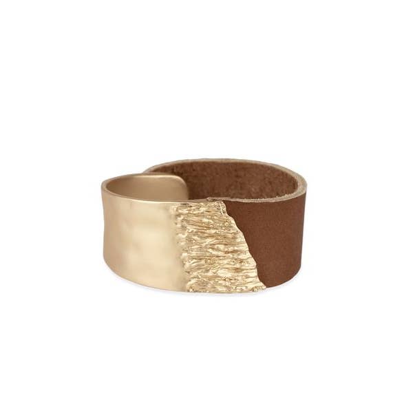 SAACHI - Wholesale Bangle Bracelet - Leather Metal Statement Bracelet3