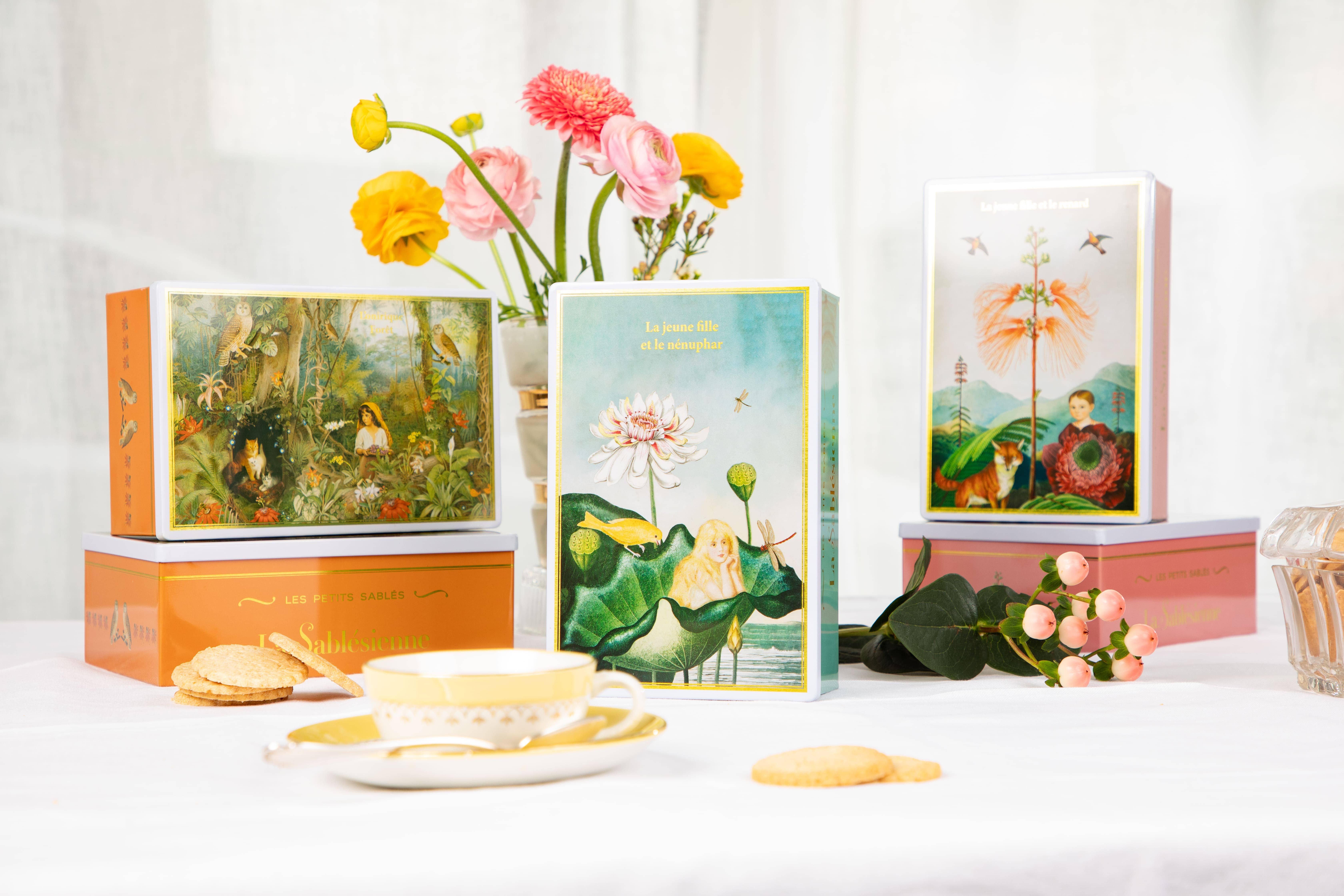 LA SABLESIENNE – Engroshandel Cookie – Småkager - metaldåse "Den drømmende skov" 250g2