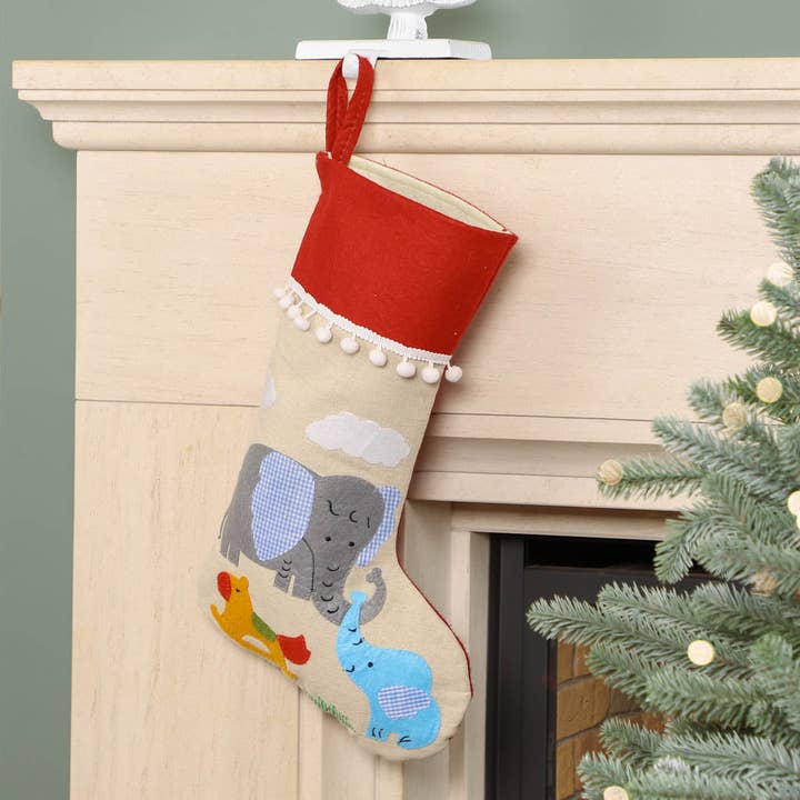 Dibor – wholesale Holiday Stocking – Christmas Friends Pom Pom Stocking6