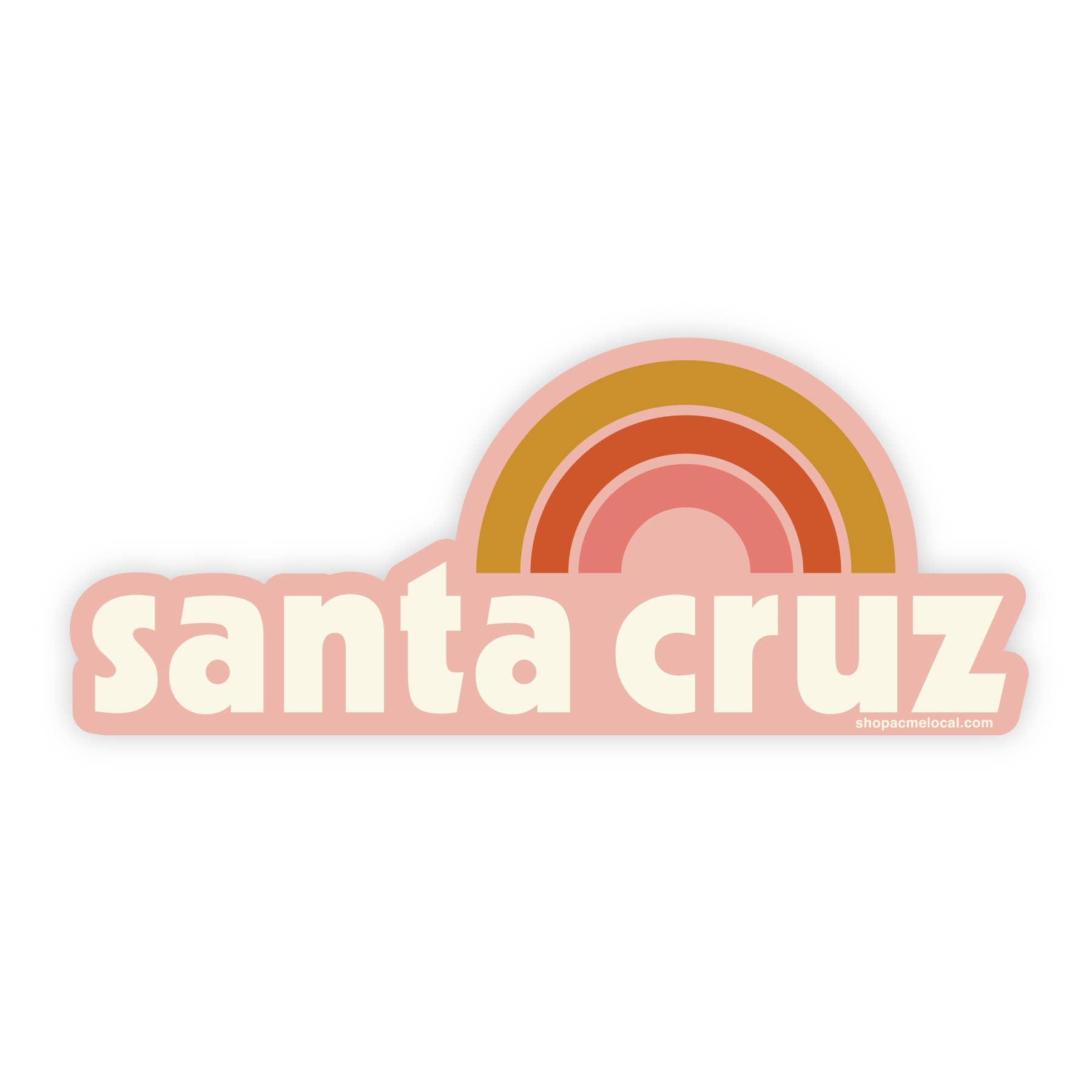 Acme Local - Vente Autocollant - Autocollant personnalisable Sunrise Retro Rainbow0