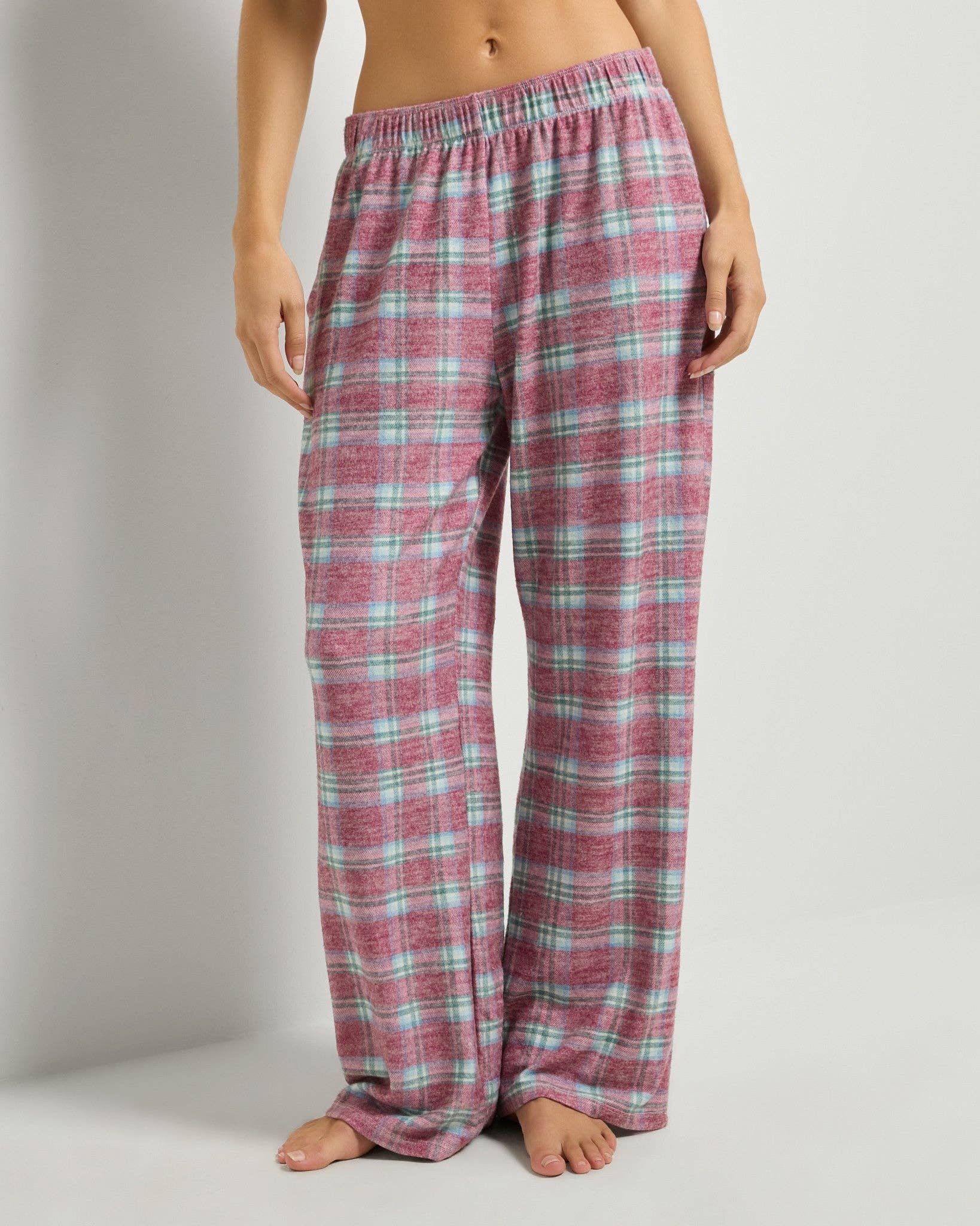 Fireside Tartan Cherry Plaid Cat Nap Pant for wholesale on Faire2