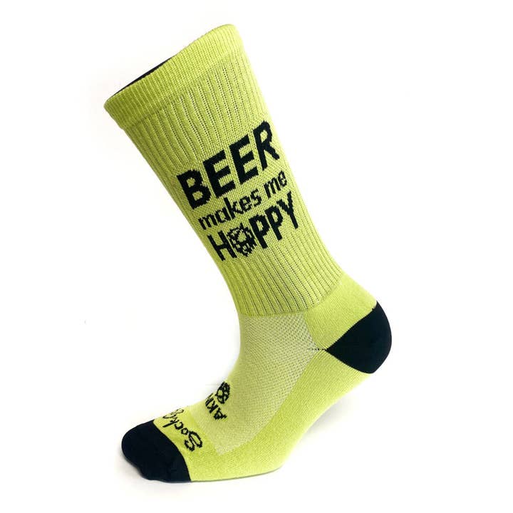 Beer Make Me Hoppy Crew Socks for wholesale by Akinz