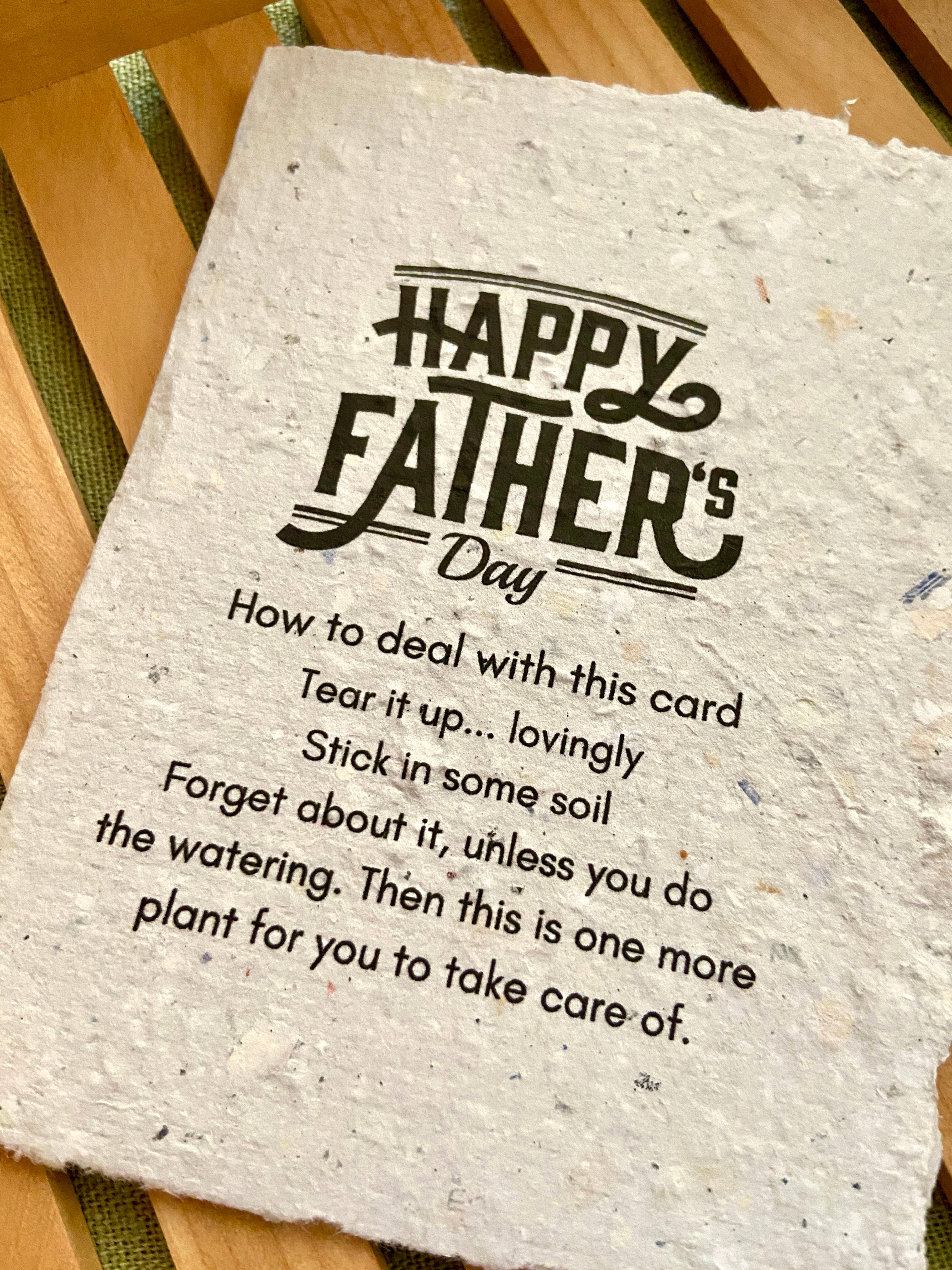 Rockywoods Studio - Wholesale Father's Day Card - Happy Father's Day Plantable Greeting Card2