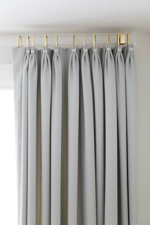 LuxHoldups - Wholesale Curtain Rod - Lucite Rectangular Curtain Rod with Brass Brackets3