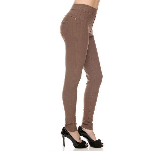 The Magic Scarf Company - Wholesale Leggings - Dames - Denimlegging - enkellengte met achterzakken J041