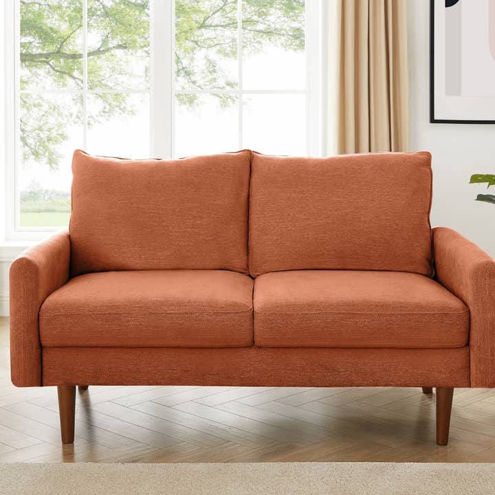 Loveseat - Jasper Il - Round Arm Linen Polyester Upholstery for wholesale by Coosy Home