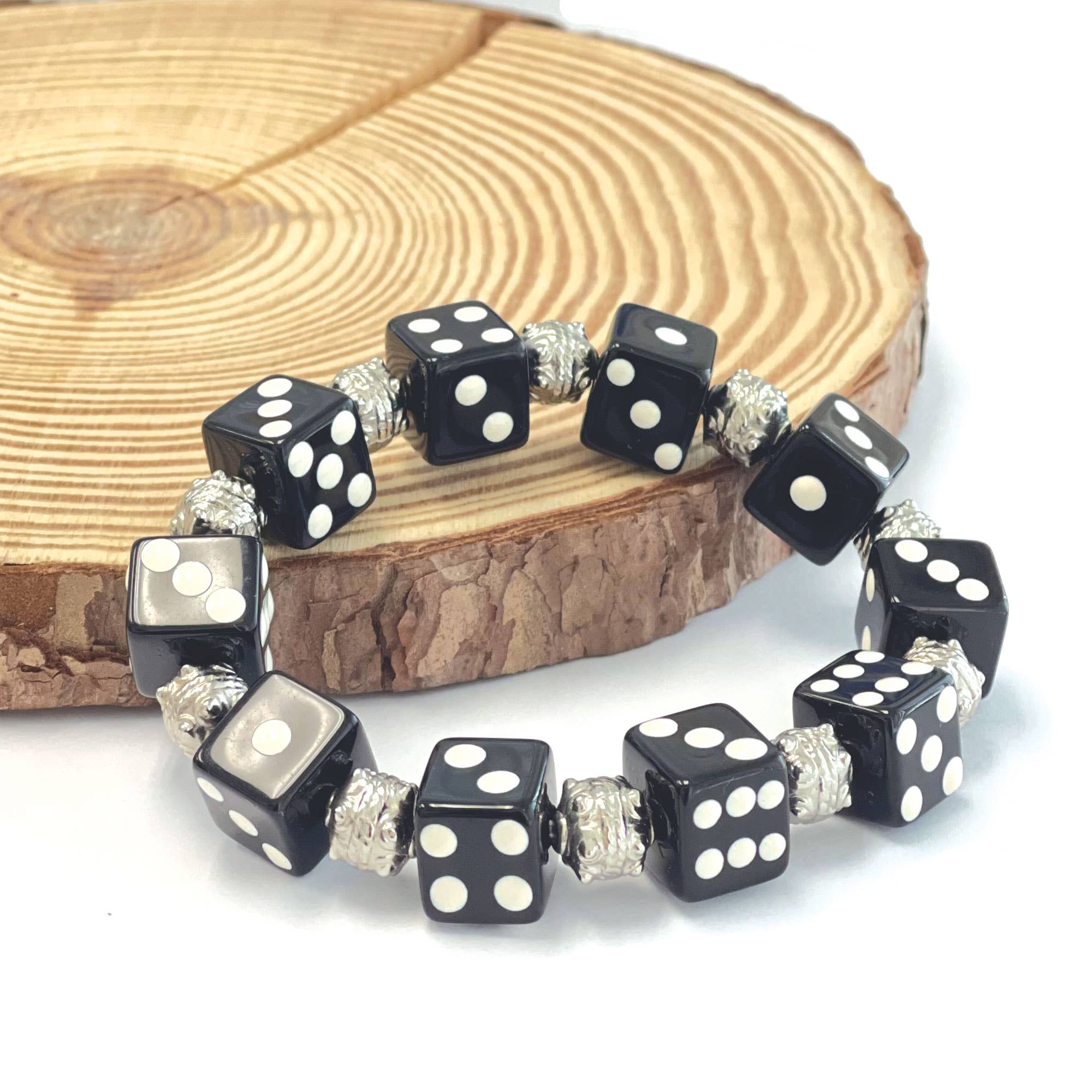 Fiona Accessories - Wholesale Beaded Bracelet - Dice Bunco Beaded Bracelet, Casino Game Night Gift Shop Idea3