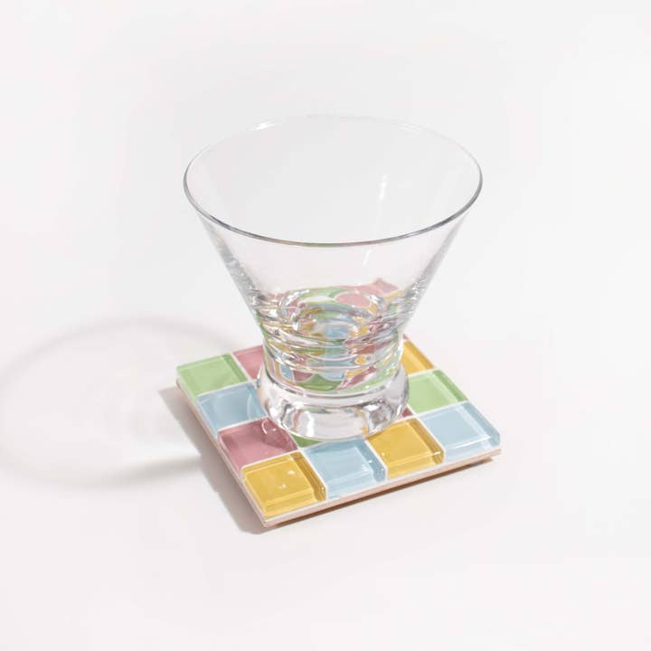 Subtle Art Studios - Wholesale Coasters - GLASS TILE COASTER - The Spring Sprinkles1