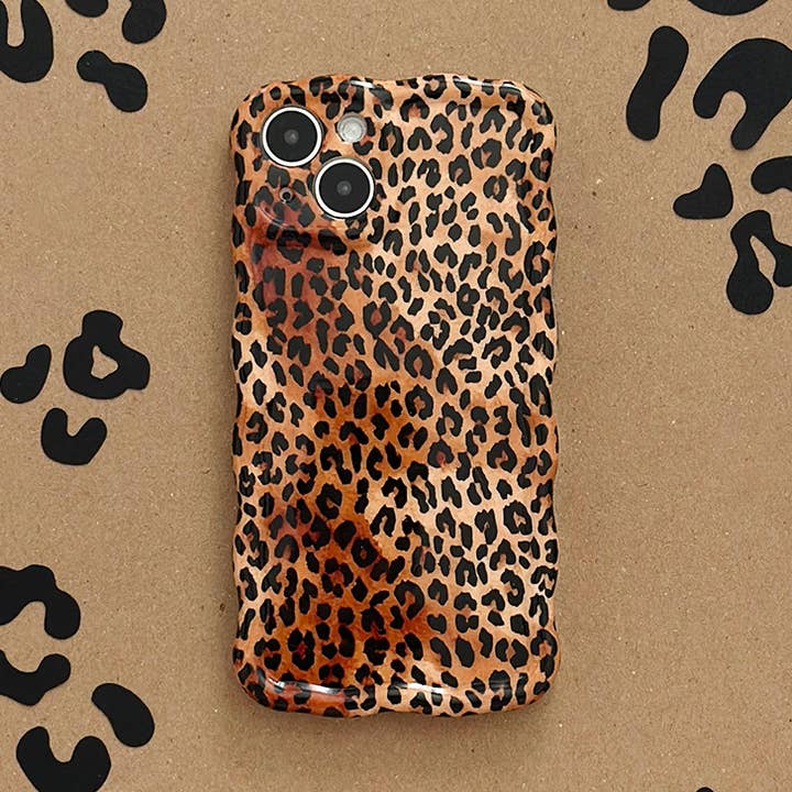 Wavy Phone Case - Leopard for wholesale by Coconut Lane