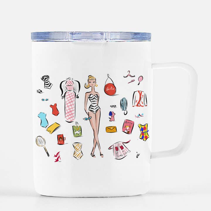 Jennifer Vallez - Wholesale Coffee Mug - Barbie Love - mug, travel mug tote & cosmetic pouch (sold separately - choose from dropdown)2