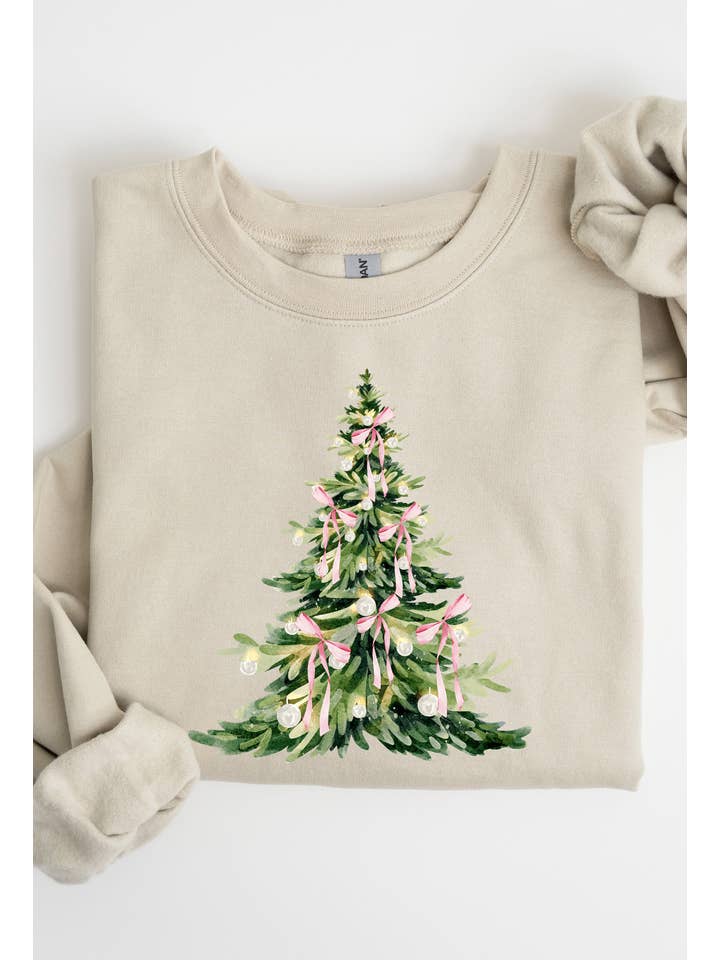 Spirit+Tribe - Wholesale Graphic Sweatshirt - Women's - COQUETTE CHRISTMAS