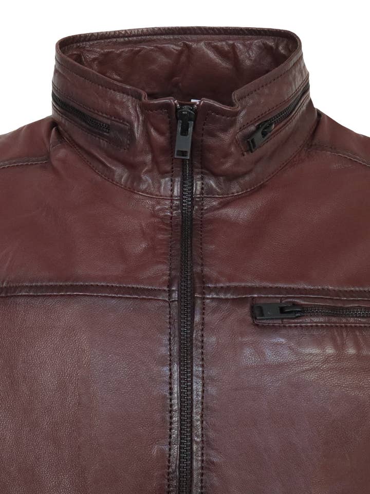 Ricano - Wholesale Leather Jacket - Men's - Men's leather blouson Ricma with stand-up collar9
