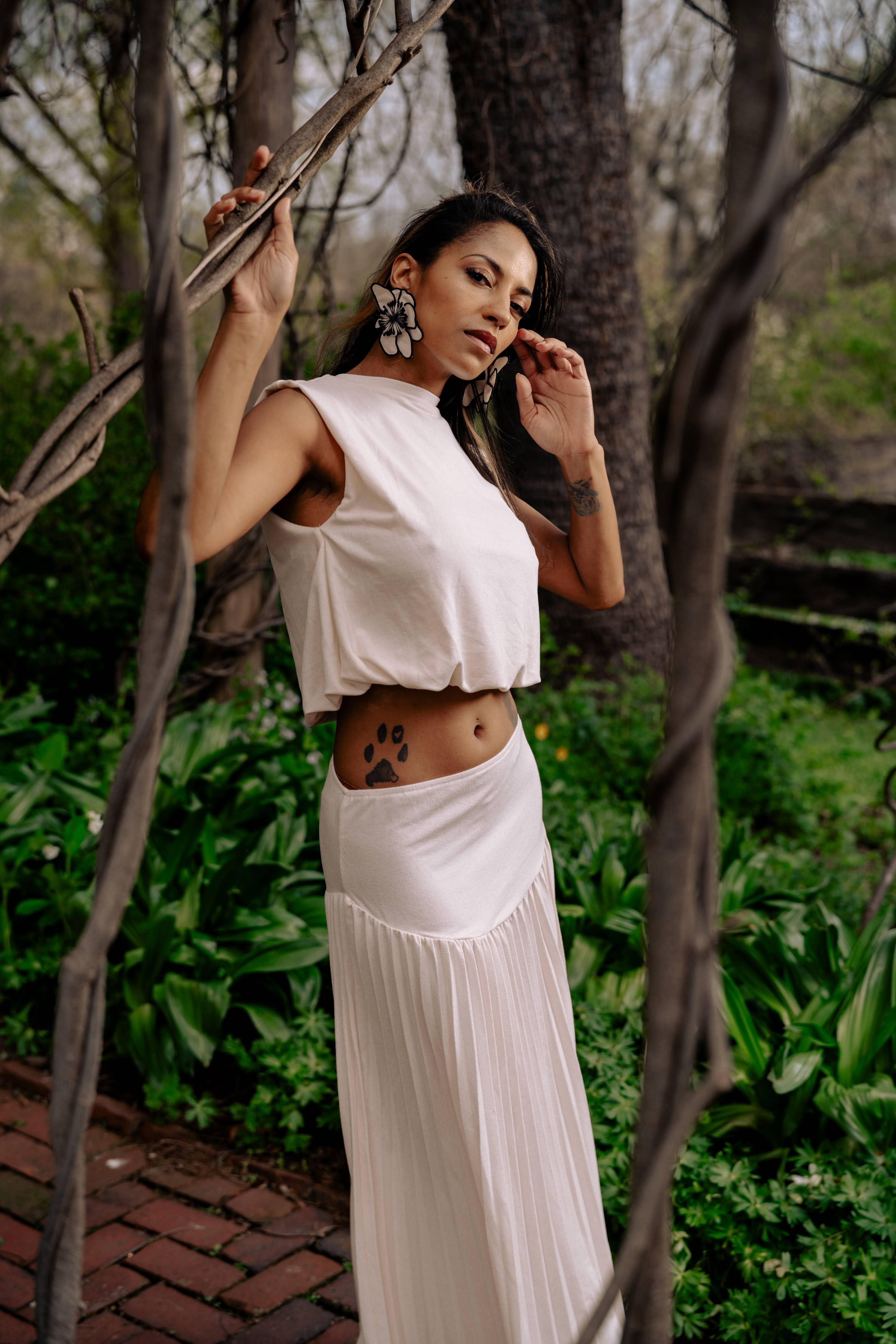 Nina Cheyenne Apparel - Wholesale Top & Skirt Set - Women's - The Zora Skirt Set - Desert Cream3